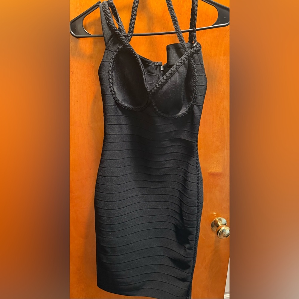 Elegant Black Bandage Dress